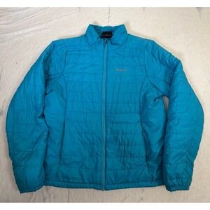 Marmot Womens XL Insulated Puffer Jacket Blue Full Zip Lightweight Coat